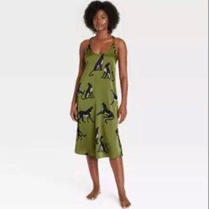 NWT Auden Green Animal Print Chemise (XXL)